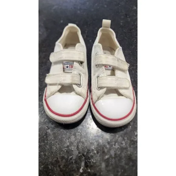 Infant Size 9 Converse Sneakers in White