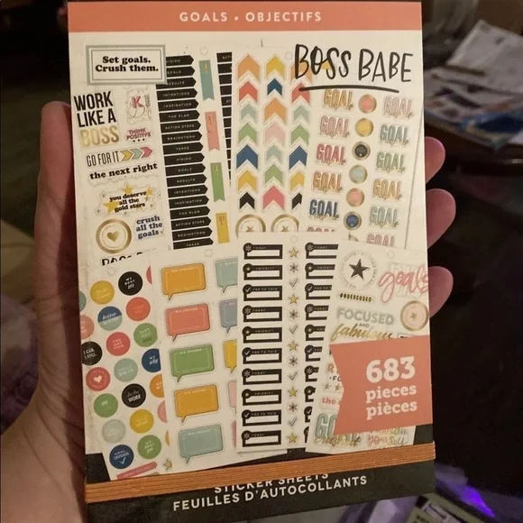 The Classic Happy Planner Goals Value Pack Stickers 683 NEW
