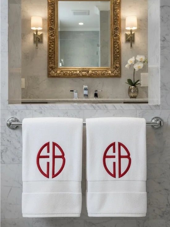 Personalized Embroidered Luxurious Bath Towel set 2 Monogrammed New