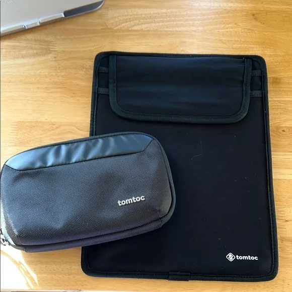 Black Tablet Sleeve and Accessory Pouch