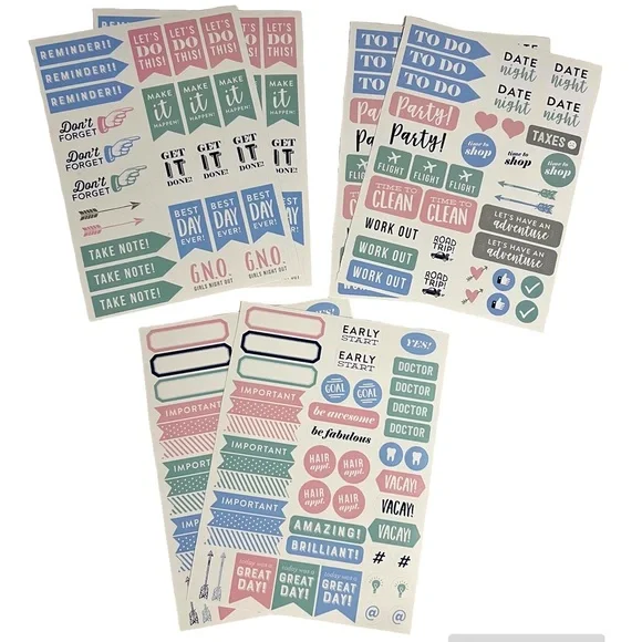 6 BRAND NEW stickers for your planner/calendar