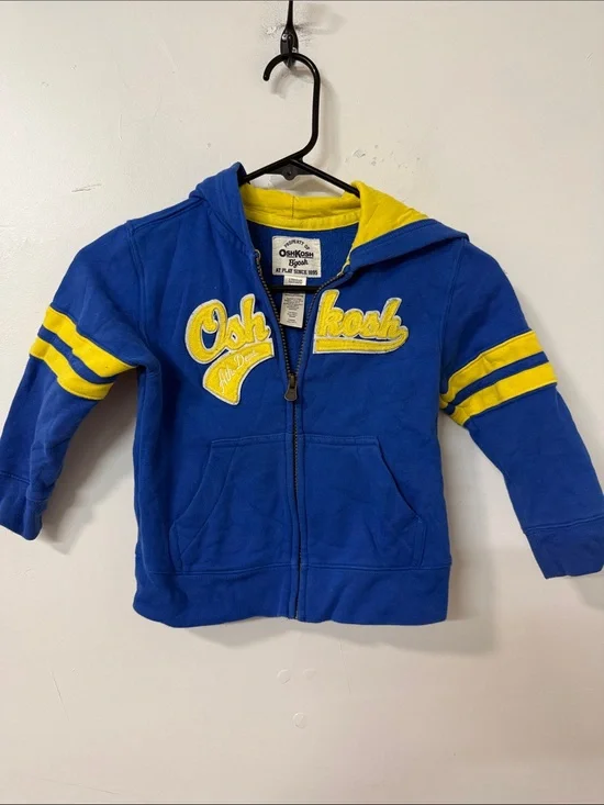 OshKosh B'gosh Royal Blue Hoodie with Yellow Accents