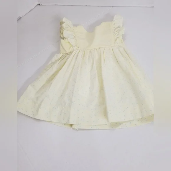 Ovintaje OshKosh B'gosh Light Yellow Dress with Ruffle Sleeves