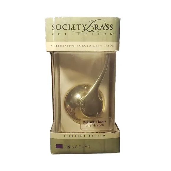 Kwikset Society Brass Collection‎ Pembroke Passage Door Lever 742 PEMBROKE LH 3
