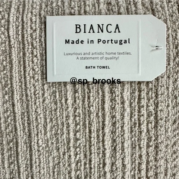 🎁2PC BIANCA Bath Towels - Taupe Cotton Boucle Textured Pattern