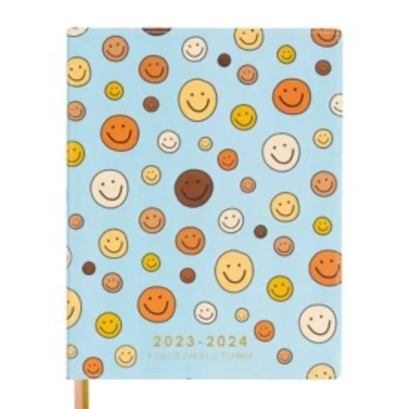Callie Danielle 2023-24 Academic Teacher Planner Calendar Smileys 8.5 x 11 NWT