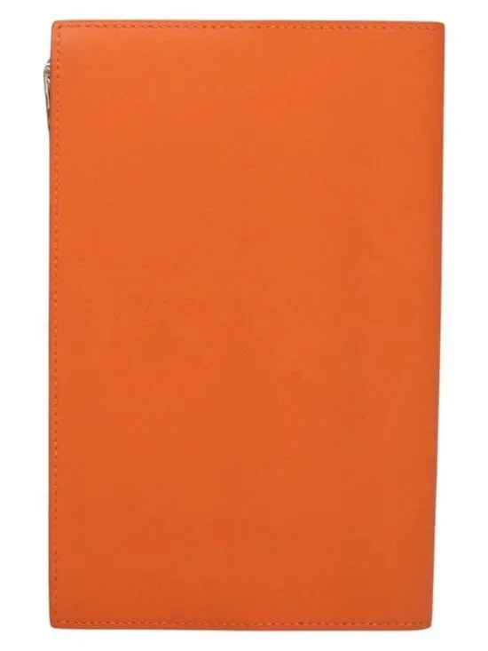 HERMES EA Zip PM Day Planner Cover Vaux Swift Orange Auth 117190M