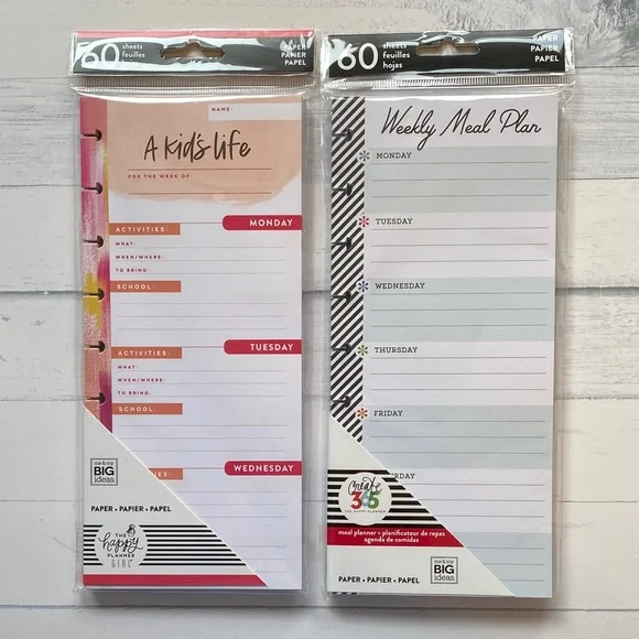 Happy Planner Kids Life & Weekly Meal Plan Notepads