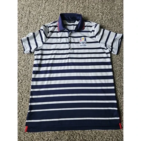 Polo Golf Ralph Lauren Shirt Men's L Ryder Cup Patch 2016 PGA Hazeltine Tailored