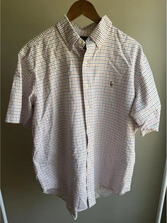 Ralph Lauren Classic Fit 100% cotton short sleeve polo button up shirt