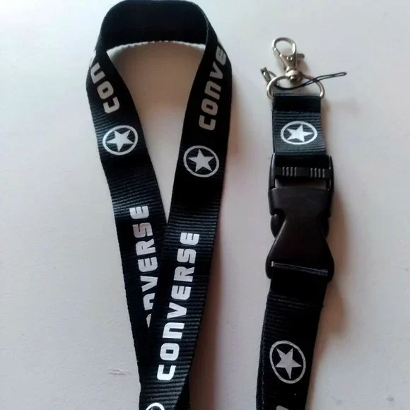 Universal Sport Converse Lanyard Keychain ID Badge Holder Black