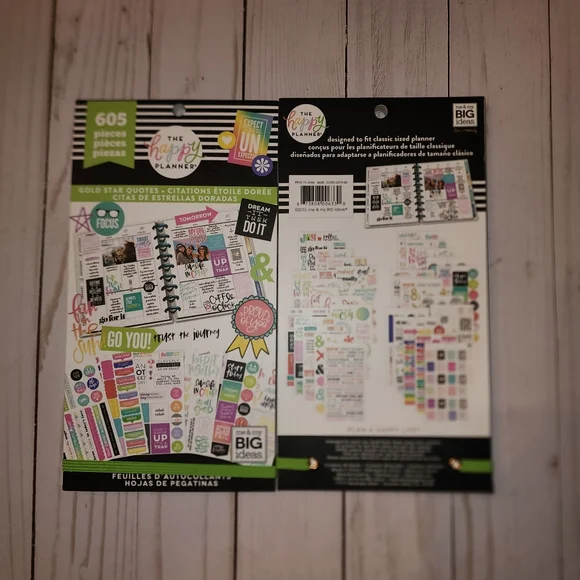 The Happy Planner Goldstar quotes sticker book