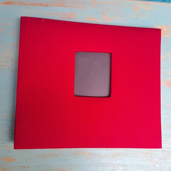 Linen Scrapbook Square Pages Slip in Sleeves Red Cover Diy Craft Scrap Book 8x8