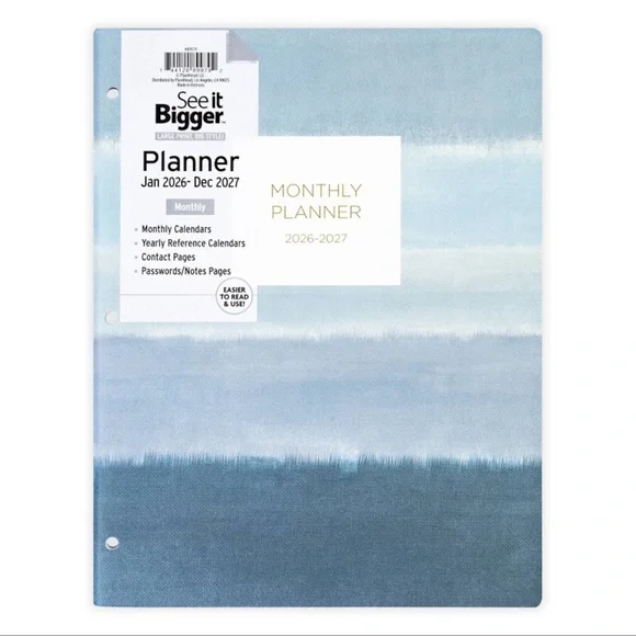 PlanAhead See it Bigger 2 Year Monthly Planner January 2026 - December 2027
