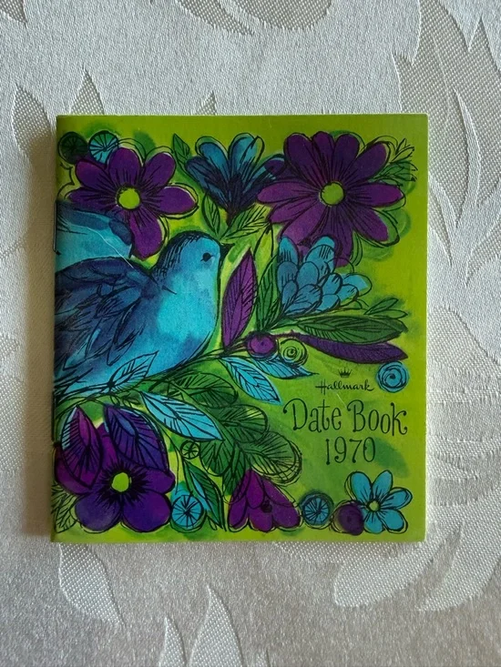 Vintage 1970 Hallmark Mini Date Book Calendar Unused