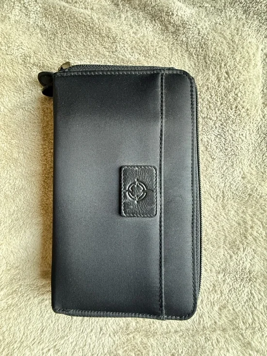 NWT Franklin Covey Black Fabric Zip Around Planner