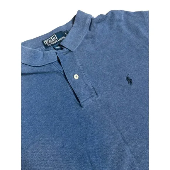 Polo Ralph Lauren Mens Size‎ Large Cotton Pullover Navy Short Sleeve
