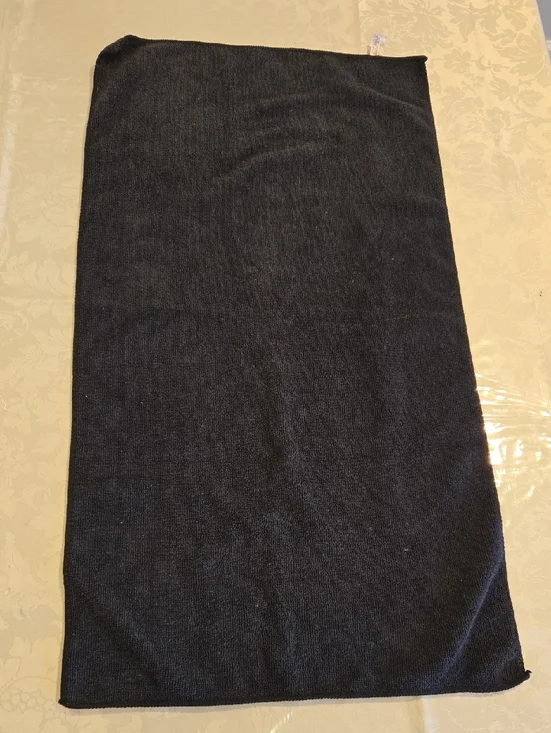 Dark Blue/Black Microfiber Towel 28×15
