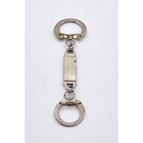 Vintage MCM Detachable Keychain Quick Release Valet Double Ring Key Holder