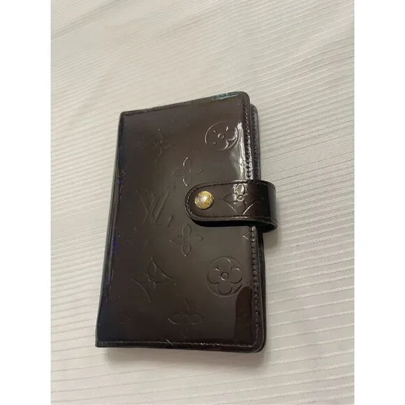 Louis Vuitton Agenda PM 6 Hole Women's Notebook Amarant Monogram Vernis