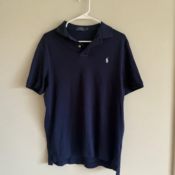 Polo by Ralph Lauren Navy soft cotton polo shirt