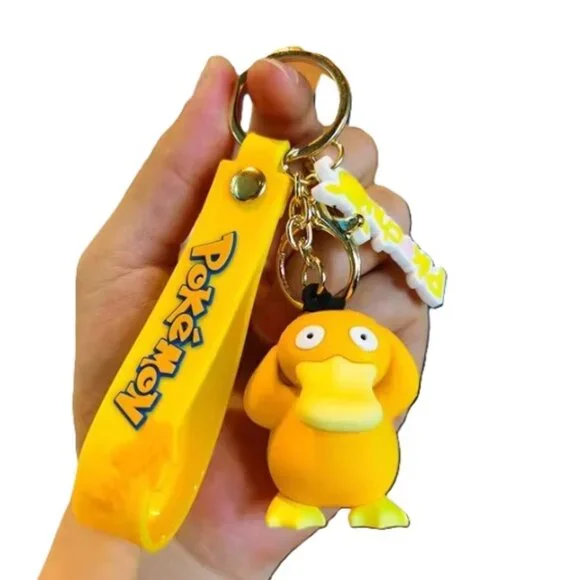 Psyduck Pokémon 3D Keychain Wrist Strap Bag Charm