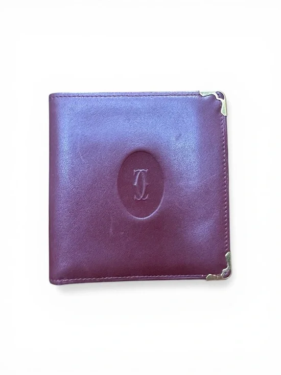 Cartier Must de Cartier Bordeaux Leather Bifold Wallet Vintage