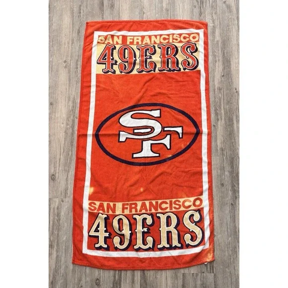 Vintage San Francisco 49ers Beach Towel 90s 58