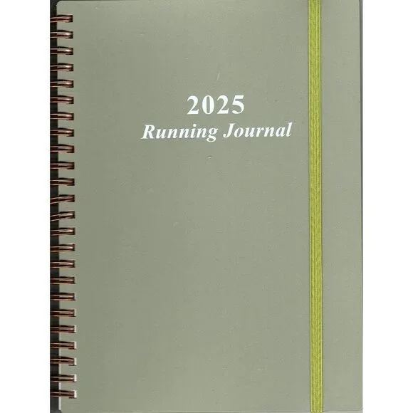 2025 Running Journal Spiral Planner with Weekly Pages For Distance and Notes