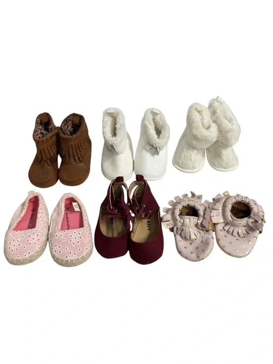 6 Pairs Mixed Baby Shoes Lot Old Navy Koala Baby More Infant 0-3 Months Booties