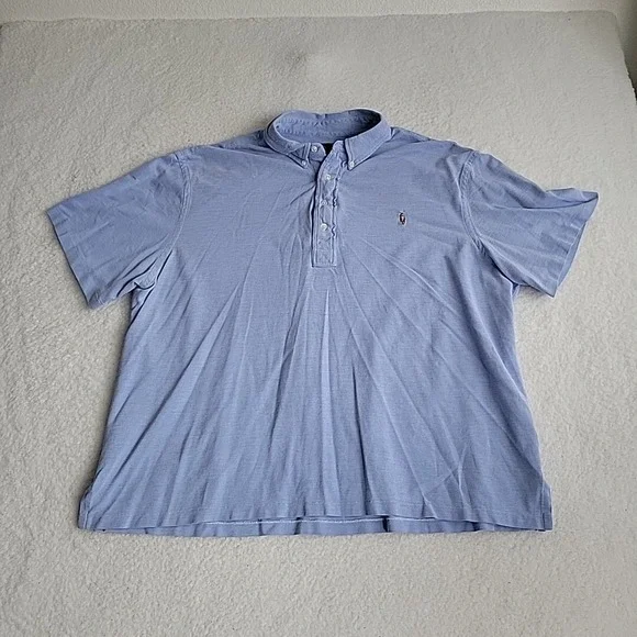 Polo Ralph Lauren Shirt Mens 2XB‎ Blue Short Sleeve Color Pony