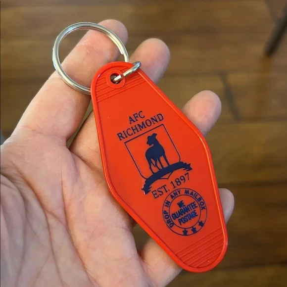 🟣 4/$15 Ted Lasso AFC Richmond soccer team Keychain NEW handmade in USA