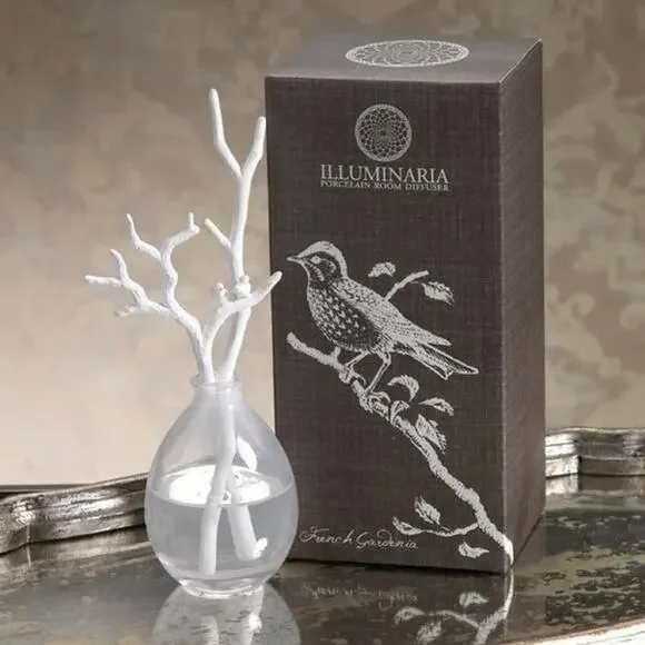 ILLUMINARIA Porcelain Room Diffuser French Gardenia Branch One Size NEW IN BOX