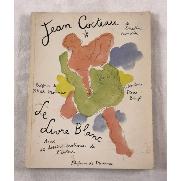 Jean Cocteau Le Livre Blanc 43 Erotic Drawings French Messine Used Rare!