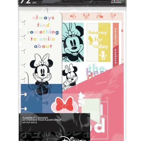 NWT-Happy Planner Disney© Minnie Mouse Magic Colorblock Classic Accessory Pack