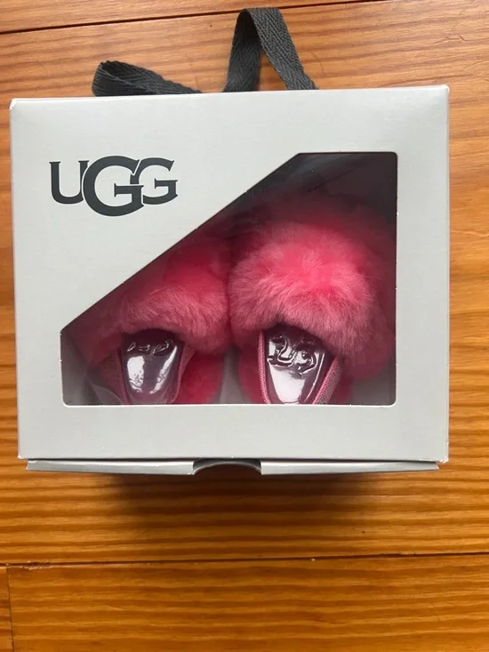 UGG Pink Rose I Fluff Yeah Slide 02/03 NWT