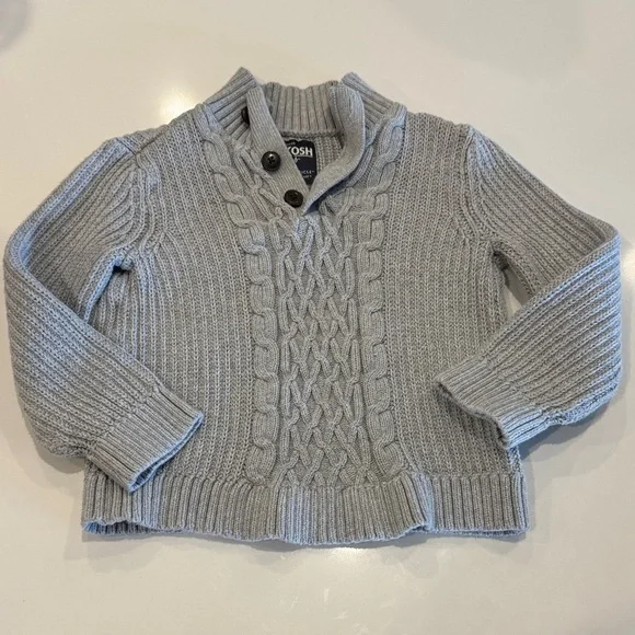 OshKosh BGosh Gray Cable Knit Sweater Kids
