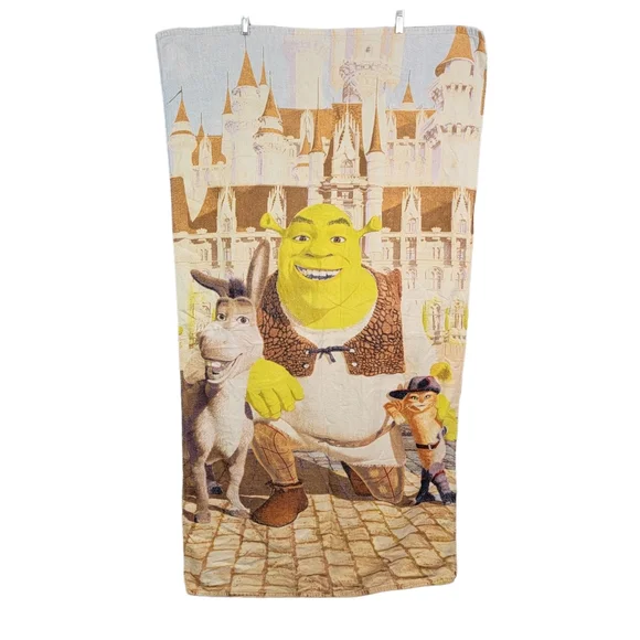 Shrek the Third Vintage Y2K Beach Pool Oversized Graphic Towl