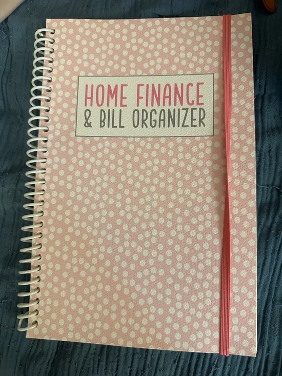Home Finance & Bill Organizer Notebook - Pink