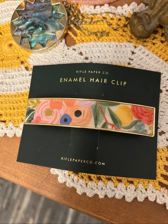 New with Tags: Rifle Paper Enamel Hair Clip