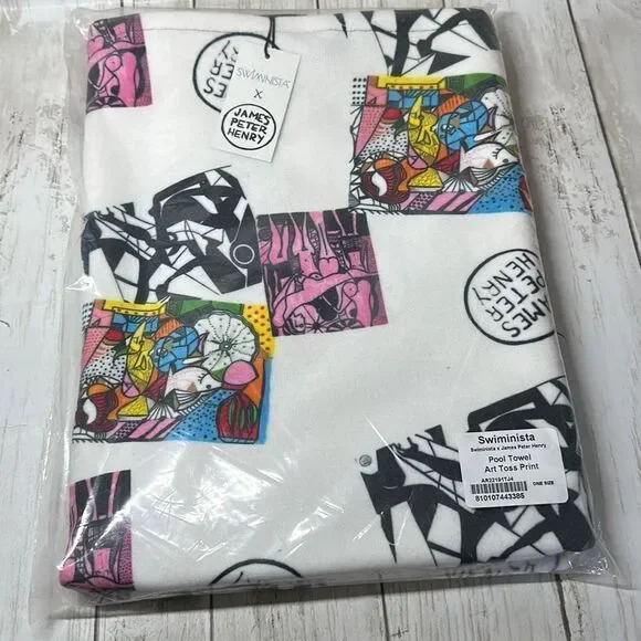 Swiminista James Peter Henry Pool Towel Art Toss Print Limited edition‎