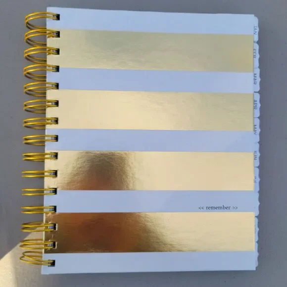 New Studio Gold Foil Teresa Collins 12 Month Undated Perpetual Planner Calendar