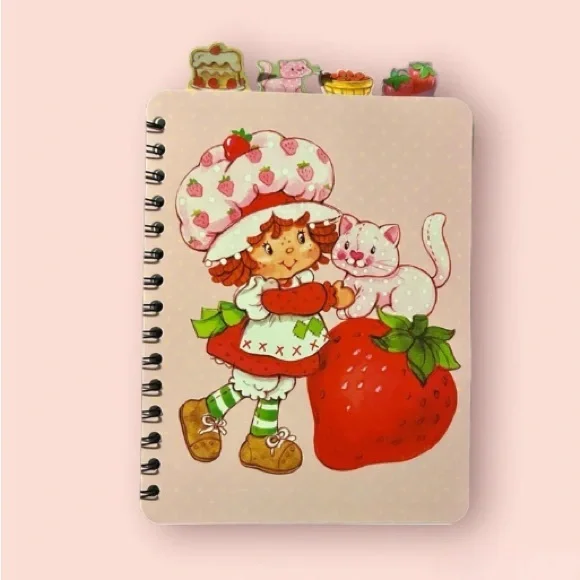 🍓 Strawberry Shortcake Tabbed Journal Notebook