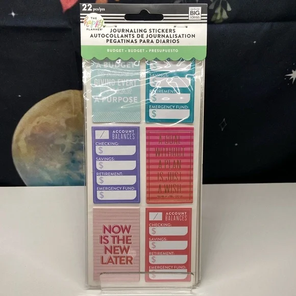 Budget happy planner sticker cards