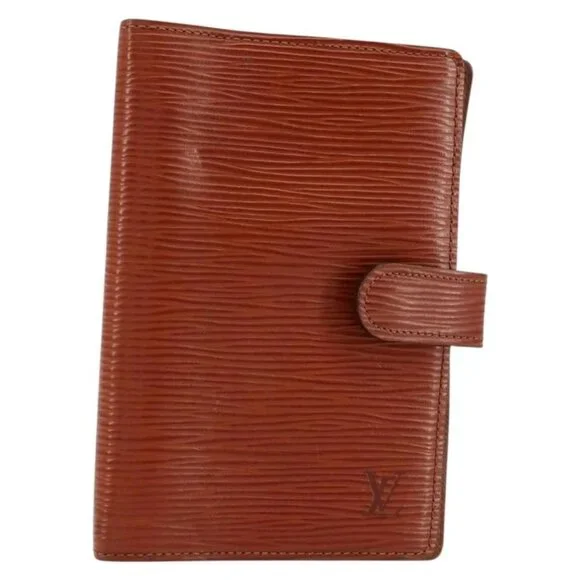 LOUIS VUITTON Epi Agenda PM Day Planner Cover Brown