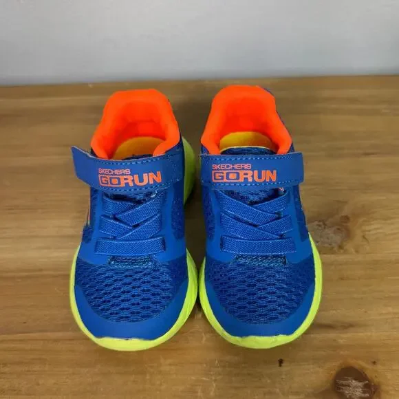 Skechers Go Run Baby Sneaker in Blue Toddler/Walker Size 5