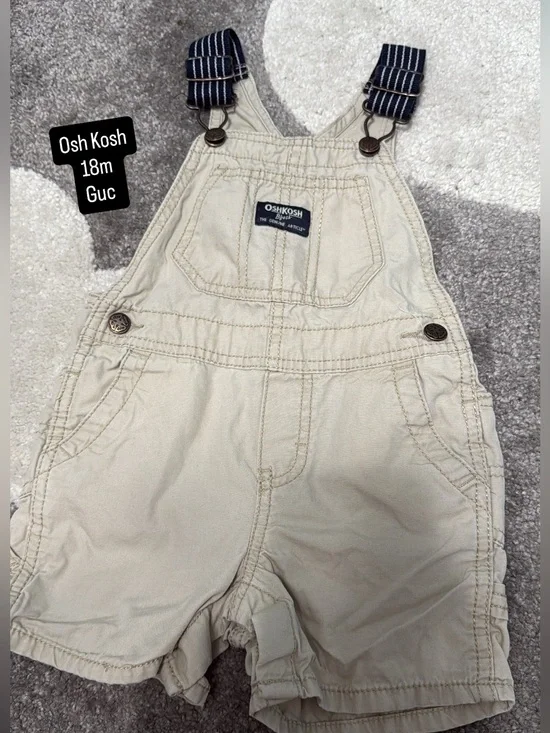 OshKosh B'gosh Tan Short Overalls