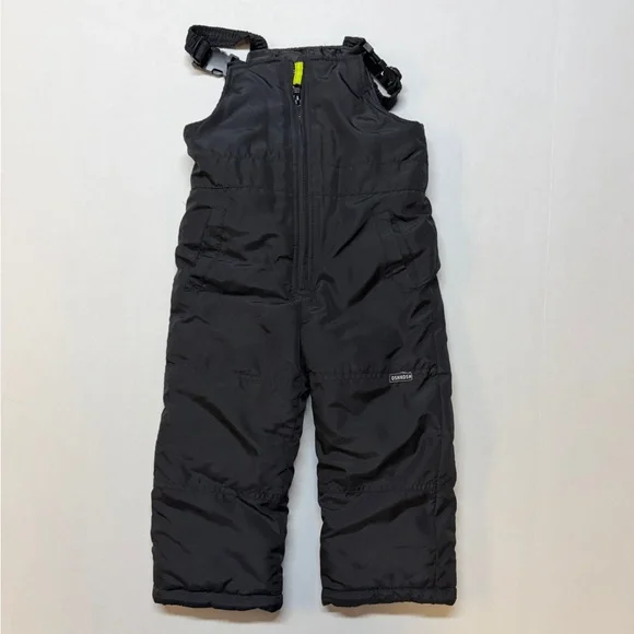 OshKosh B’gosh‎ Black Kids Size 4T Snow Pants Overalls