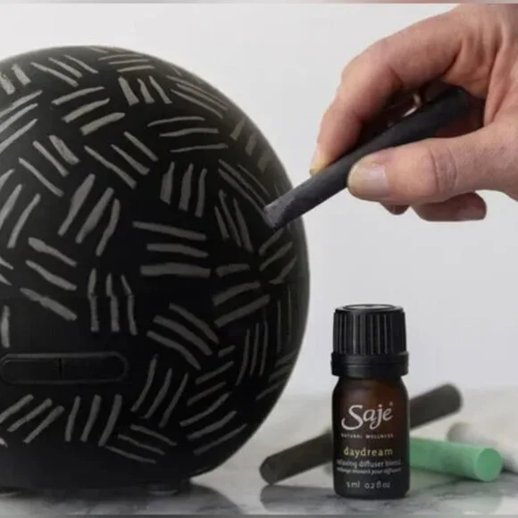 Saje black customizable chalkboard black diffuser