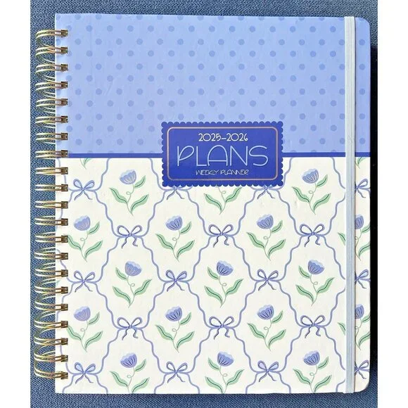 2026 Planner BLUE BOWS FLOWER Daily Weekly Weekly Planning Note 9